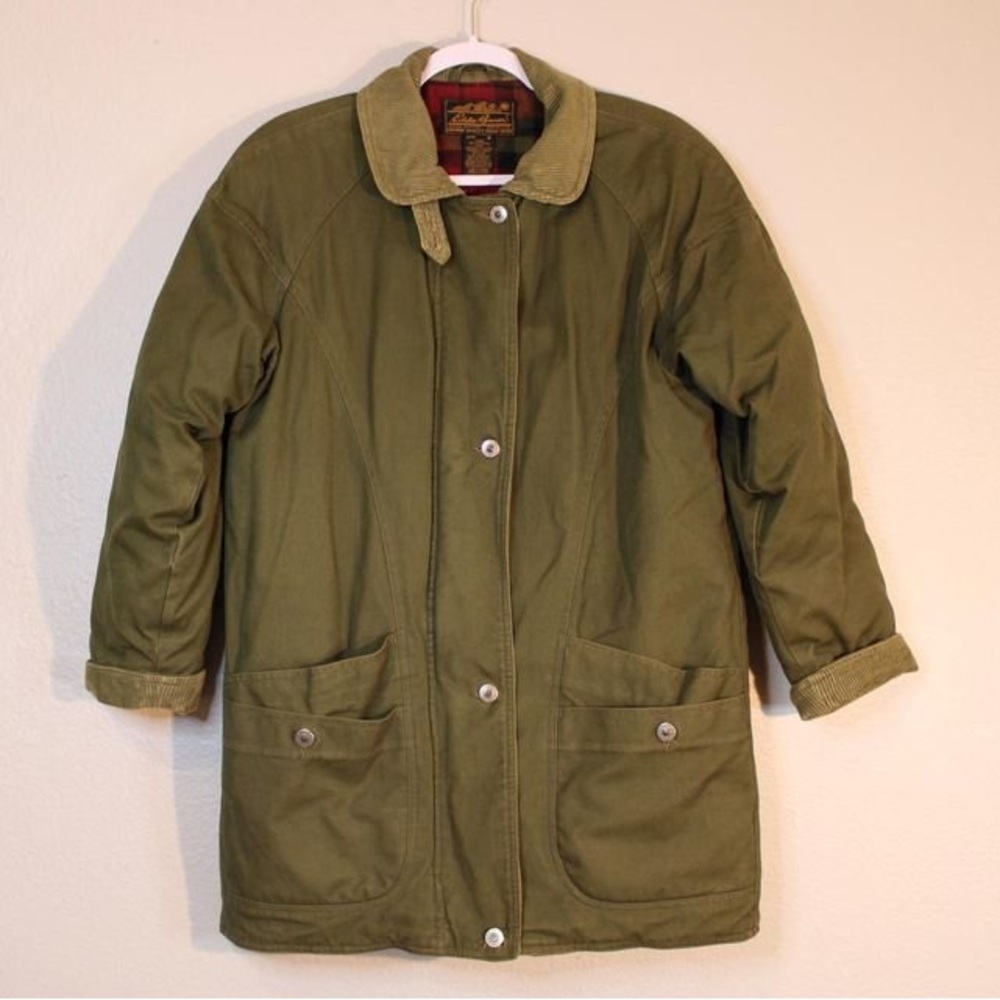 Vintage Eddie Bauer Goose Down with Red Plaid Lining Size S